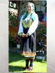 Bulgarian Graovo authentic costume from the village of Kladnica (Beckmenn Litak, shirt, striped socks, slippers, towel)