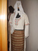 Бяла моминска сая от Радомир - Сая, риза, кърпа, престилка