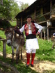 Повардарска носия, Република Македония - riza, pantaloni, fustanela, eleche, crveni chorapi, opinci, pojas i shapka 