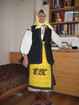 Католическа носия от с. Малчика, Плевенско: риза, сукман, престилка "хута", елек, баръш