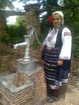 Costume from the village of Gorna Lipnitsa - shareni chorapi, riza, fustan, prestilka,eleche, kolan s pafti, zabradka