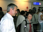 Emil and Inkeri from Finland in the Sofia airport