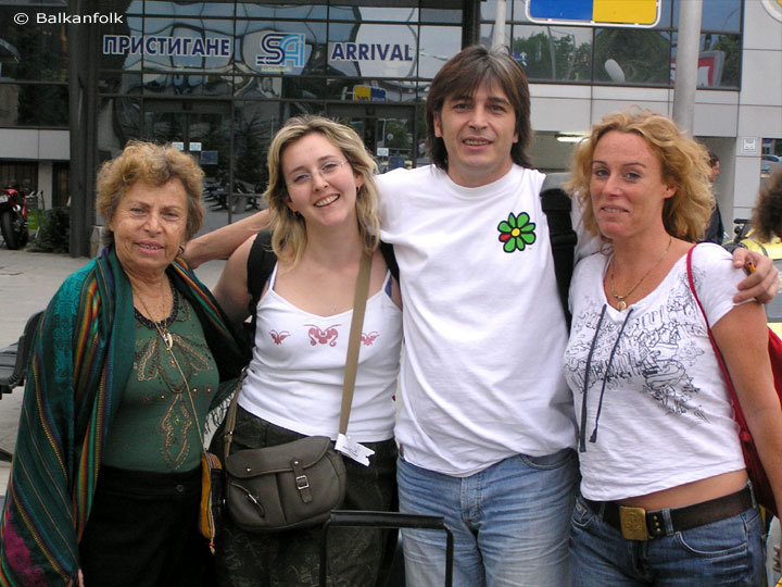 Nadir from Brazil, Claire from France, Boris and Anja from Germany in the Sofia airport