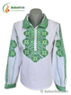 Short women's shirt with Bulgarian embroidery