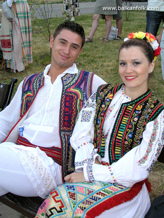 Romanian folk dancers