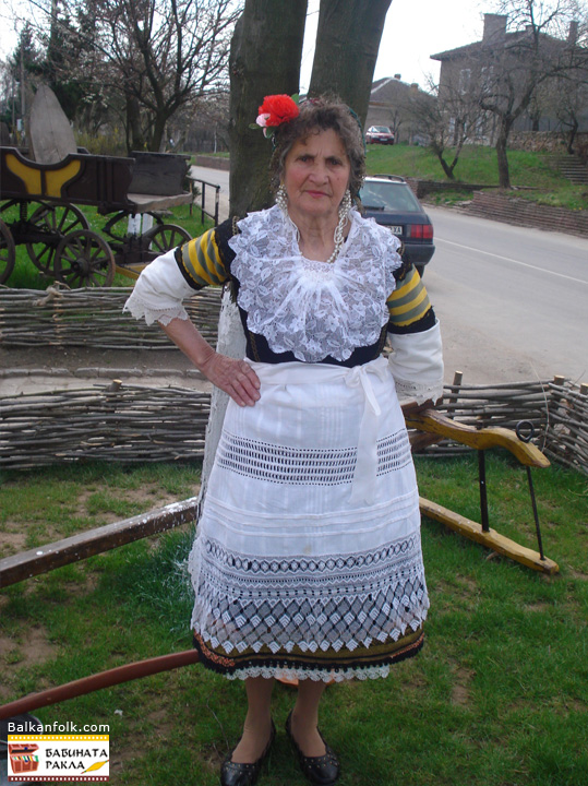 Authentic women's costume from Vakarel, Bulgaria