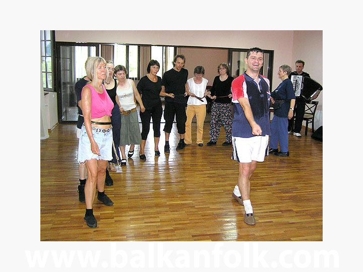 Macedonian folklore dancing lesson with teacher Liupcho Manevski